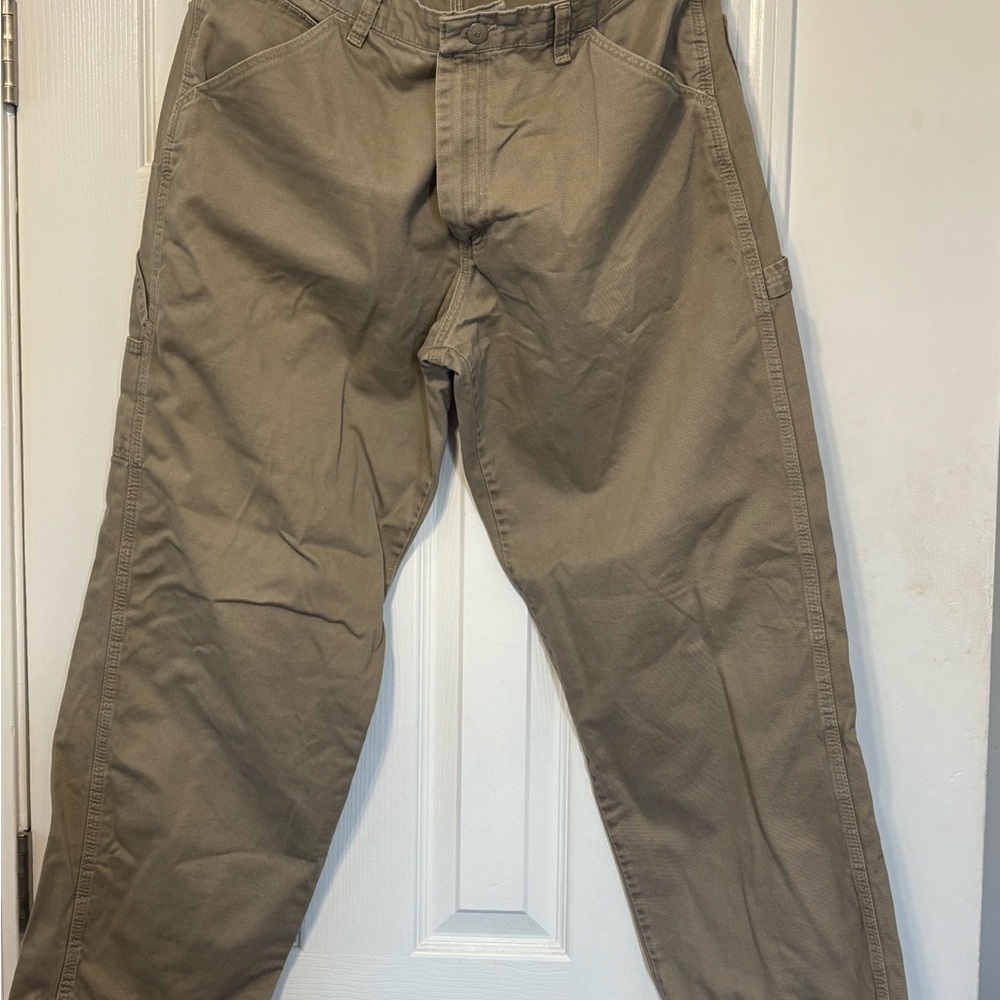 Men's Brown Pleated Trousers